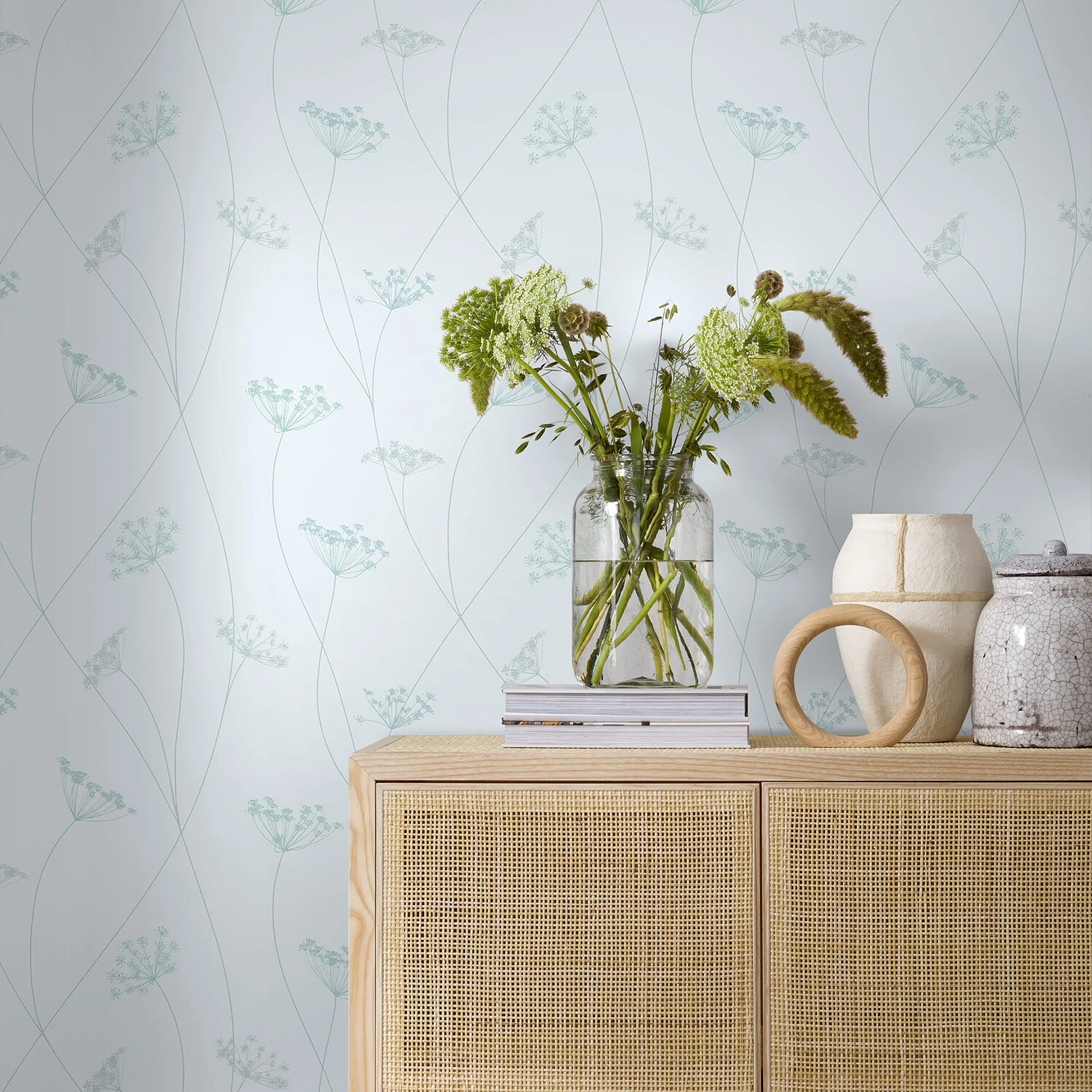 QUEEN ANNE MINERAL Schumacher Wallpaper wallpaper - SKU 9302