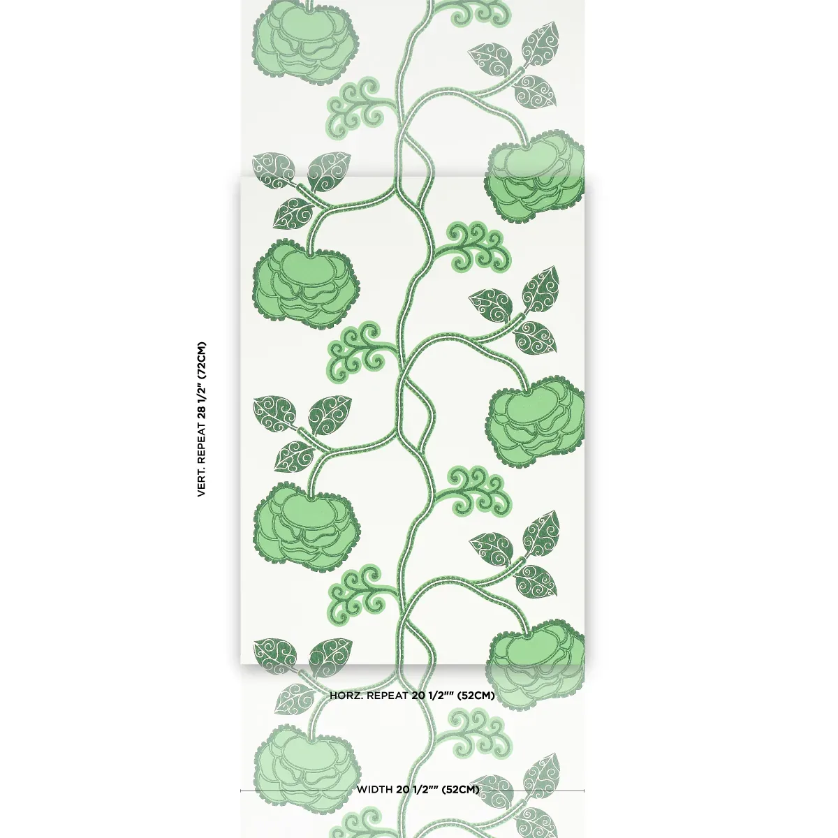 QUEEN FRUIT - JADE Schumacher Wallpaper | Wallpaper Twins QUEEN FRUIT JADE Schumacher Wallpaper wallpaper - SKU 5011411
