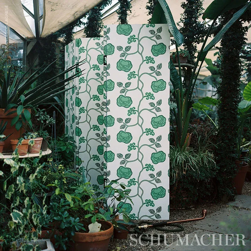 QUEEN FRUIT - JADE Schumacher Wallpaper | Wallpaper Twins QUEEN FRUIT JADE Schumacher Wallpaper wallpaper - SKU 5011411