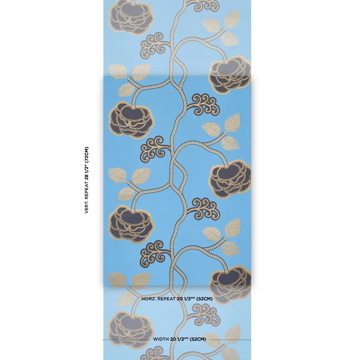 QUEEN FRUIT - LAPIS Schumacher Wallpaper | Wallpaper Twins QUEEN FRUIT LAPIS Schumacher Wallpaper wallpaper - SKU 5011412