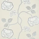 QUEEN FRUIT - SILVER WHITE Schumacher Wallpaper | Wallpaper QUEEN FRUIT SILVER WHITE Schumacher Wallpaper wallpaper - SKU 5011410