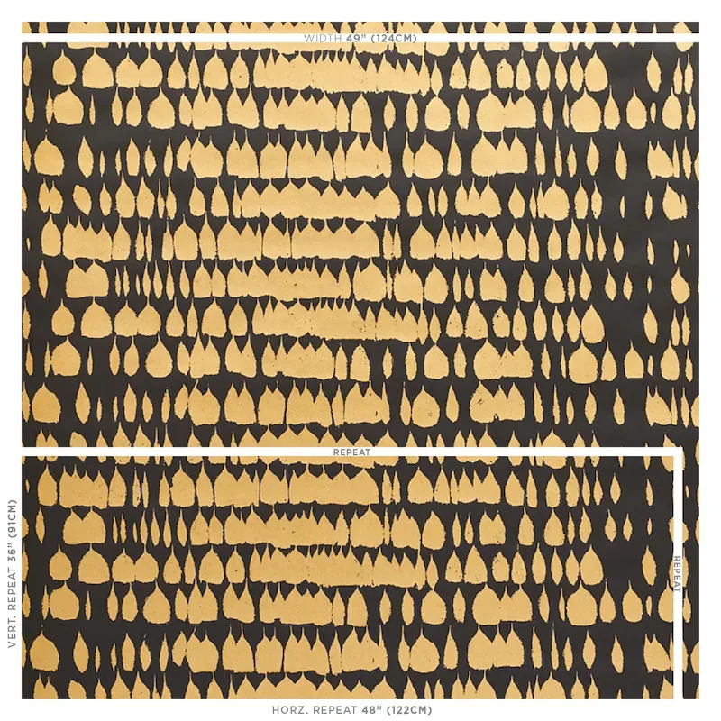 QUEEN OF SPAIN GOLD Schumacher Wallpaper wallpaper - SKU 5005884