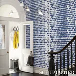 QUEEN OF SPAIN NAVY Schumacher Wallpaper wallpaper - SKU 5005885
