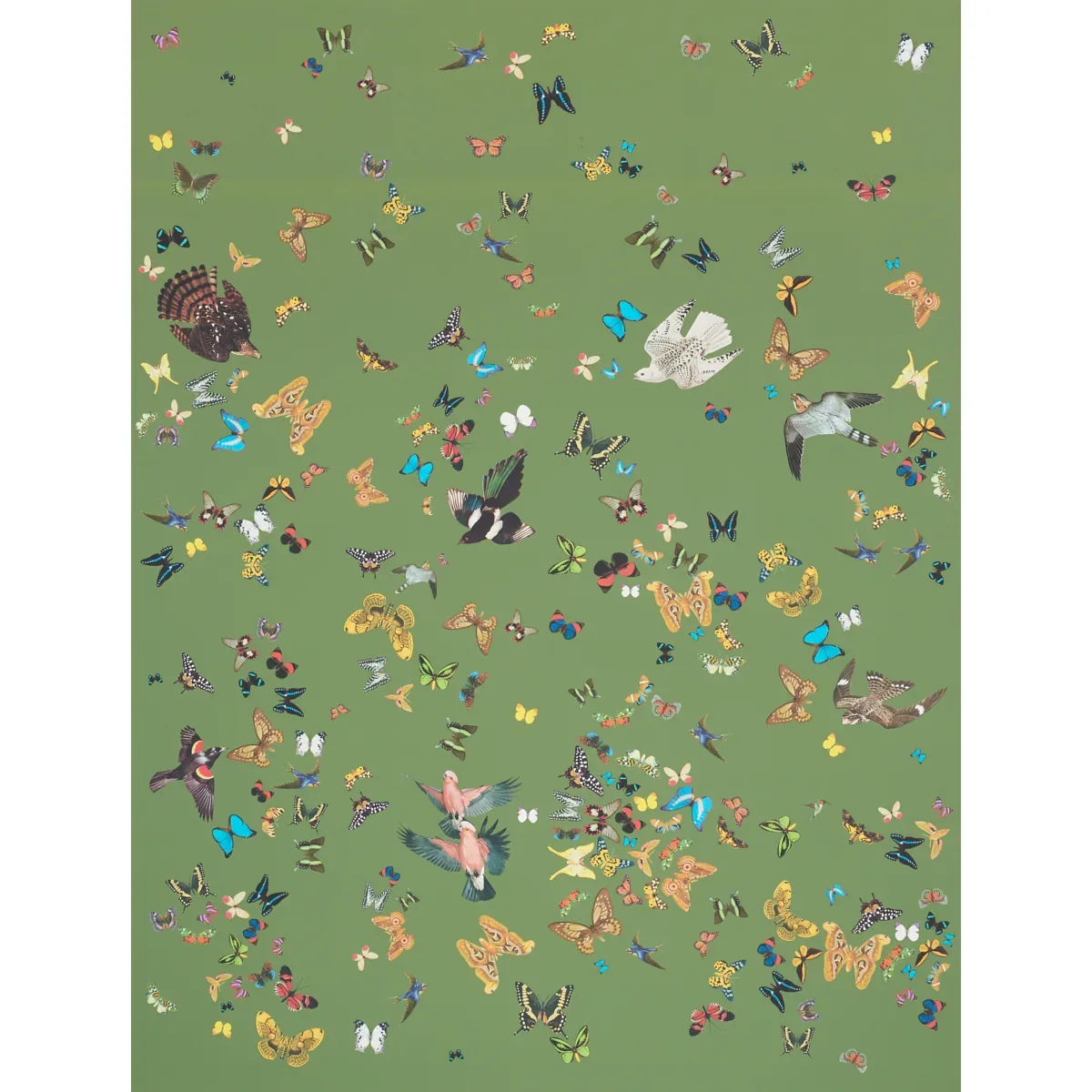 QUEEN'S FLIGHT PANEL SET GREEN Schumacher Wallpaper wallpaper - SKU 5010860