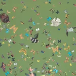 QUEEN'S FLIGHT PANEL SET GREEN Schumacher Wallpaper wallpaper - SKU 5010860