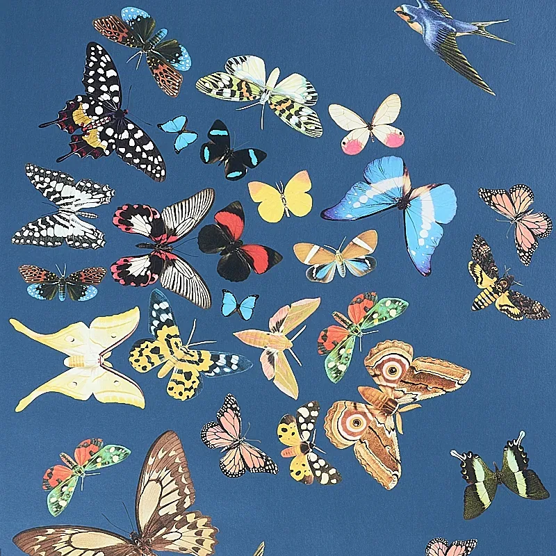 QUEEN'S FLIGHT PANEL SET - NAVY Schumacher Wallpaper | Wallp QUEEN'S FLIGHT PANEL SET NAVY Schumacher Wallpaper wallpaper - SKU 5010867