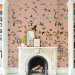 QUEEN'S FLIGHT PANEL SET PINK Schumacher Wallpaper wallpaper - SKU 5010864