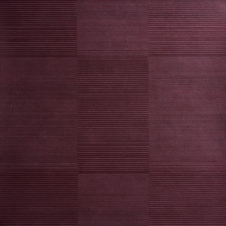 Schumacher Quinton Offset Rib Wallcovering wallpaper, color OXBLOOD, SKU 5017411