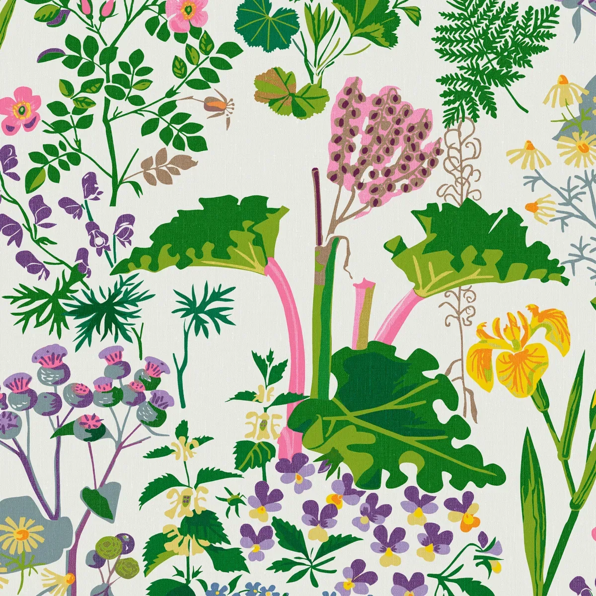 RABARBER IVORY MULTI Schumacher Wallpaper wallpaper - SKU 1792