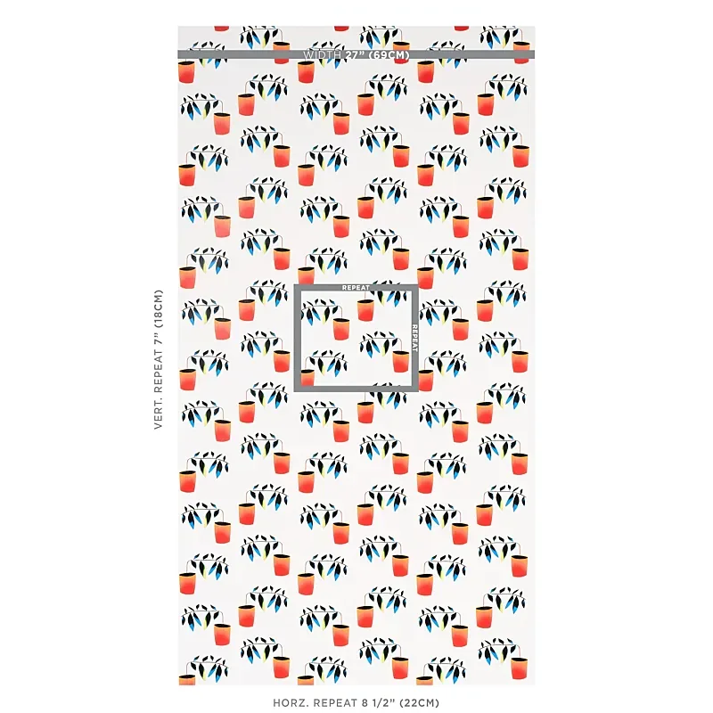 REACHING OUT SPECTRUM MULTI Schumacher Wallpaper wallpaper - SKU 5012710