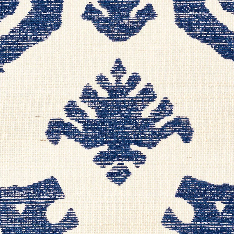 REGALIA SISAL - BLUE Schumacher Wallpaper | Wallpaper Twins REGALIA SISAL BLUE Schumacher Wallpaper wallpaper - SKU 5010530