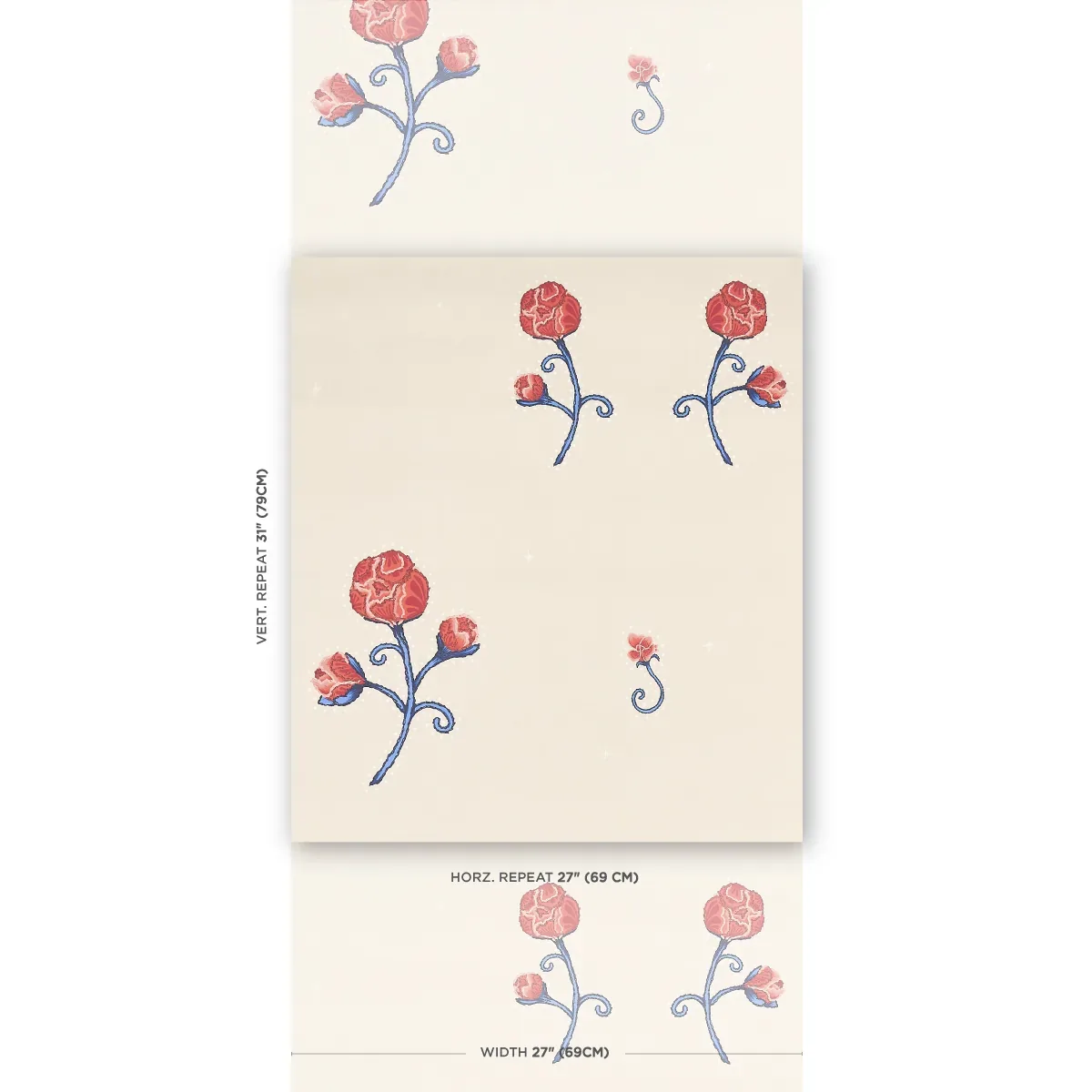 RHINESTONE COWBOY POPPY Schumacher Wallpaper wallpaper - SKU 5014580