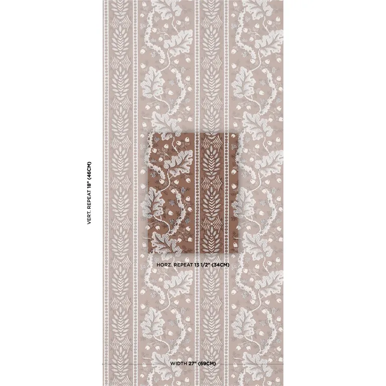 Schumacher RICHMOND HOUSE wallpaper, color MOCHA, SKU 5017011