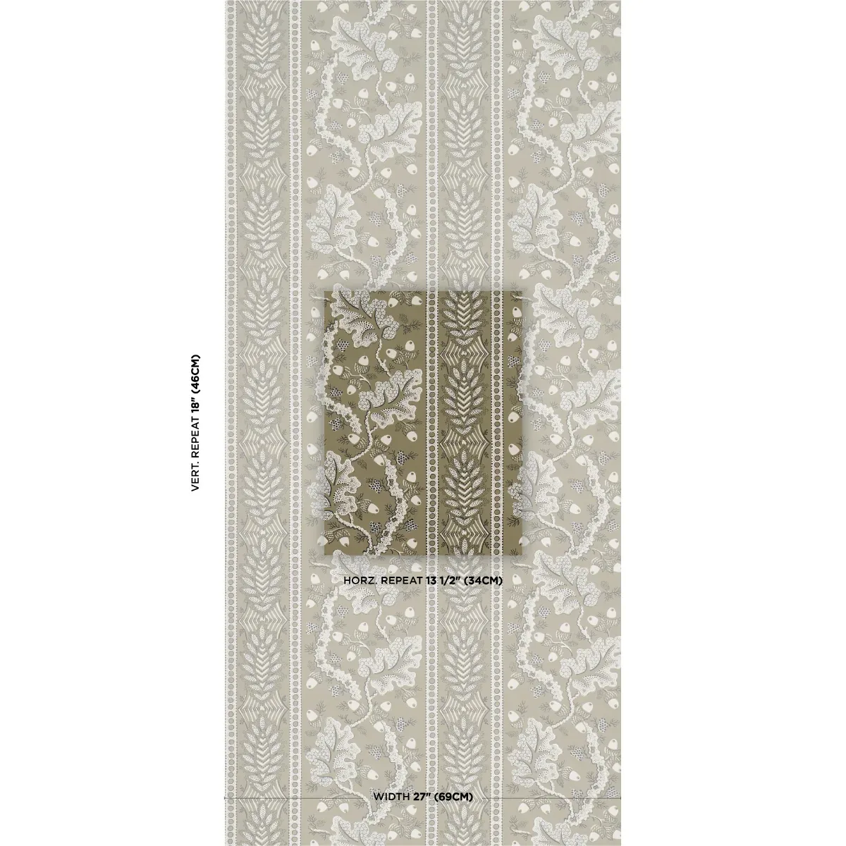 RICHMOND HOUSE SAGE Schumacher Wallpaper wallpaper - SKU 5017012