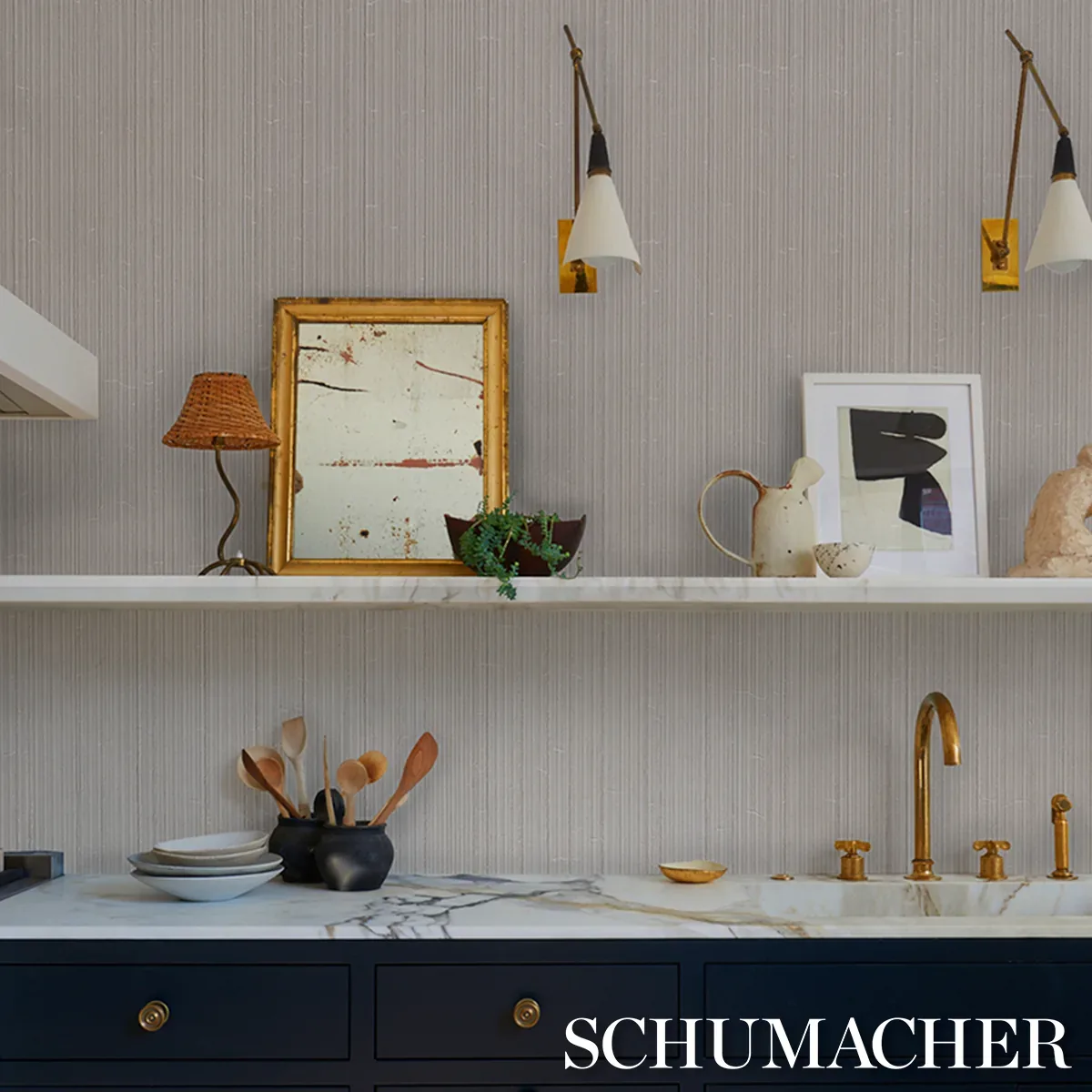 RIMINI RIB VINYL - PEARL Schumacher Wallpaper | Wallpaper Tw RIMINI RIB VINYL PEARL Schumacher Wallpaper wallpaper - SKU 5017472