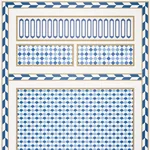ROBINCHON PANEL A BLUE Schumacher Wallpaper wallpaper - SKU 5007101