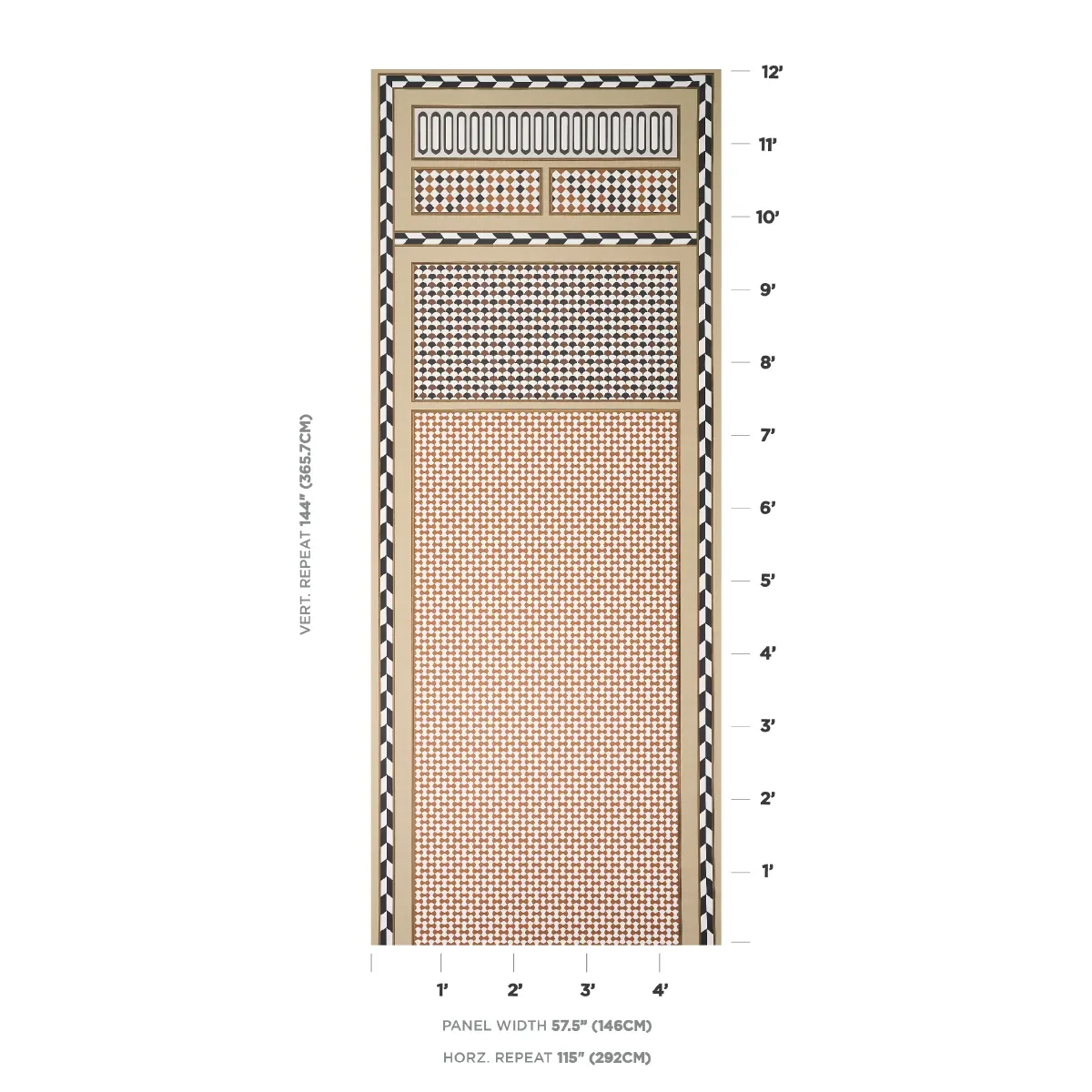 ROBINCHON PANEL A BROWN Schumacher Wallpaper wallpaper - SKU 5007100