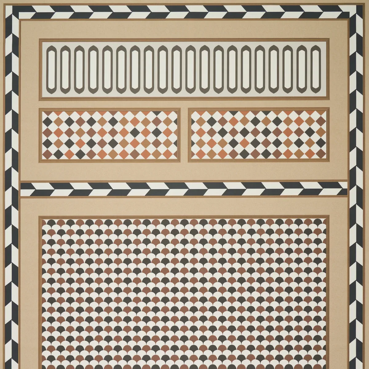 ROBINCHON PANEL A BROWN Schumacher Wallpaper wallpaper - SKU 5007100