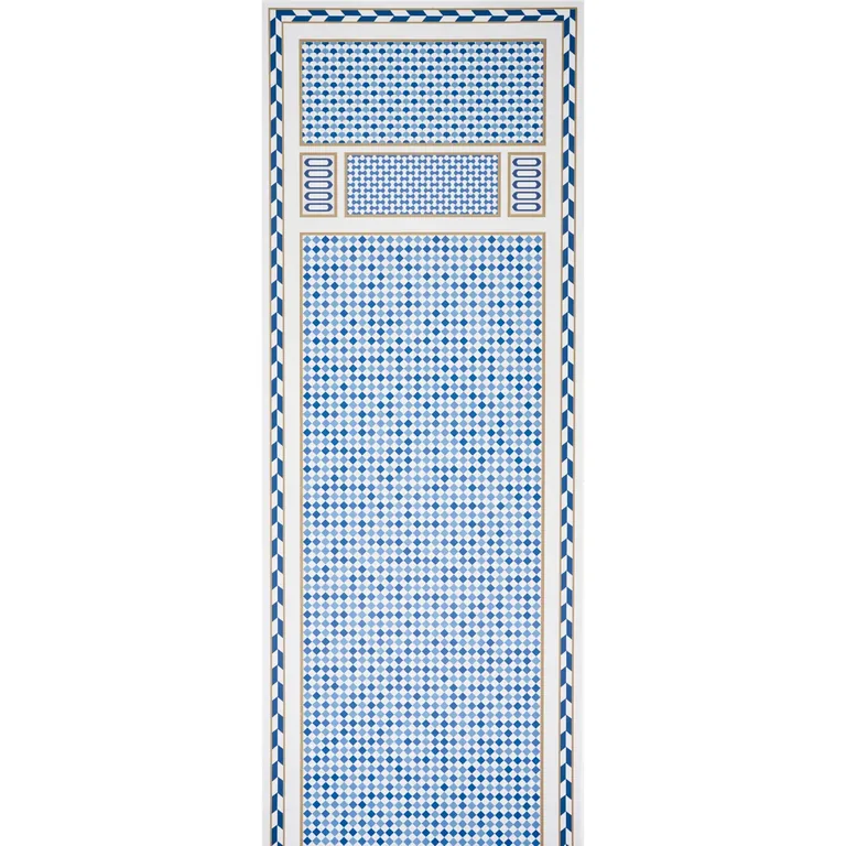 Schumacher ROBINCHON PANEL B wallpaper, color BLUE, SKU 5007111