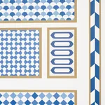 ROBINCHON PANEL B BLUE Schumacher Wallpaper wallpaper - SKU 5007111