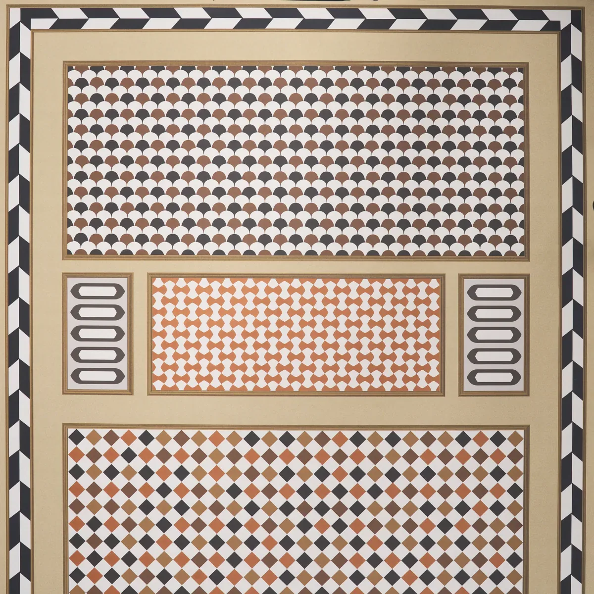 ROBINCHON PANEL B BROWN Schumacher Wallpaper wallpaper - SKU 5007110
