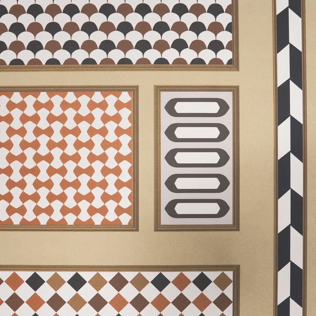 ROBINCHON PANEL B BROWN Schumacher Wallpaper wallpaper - SKU 5007110
