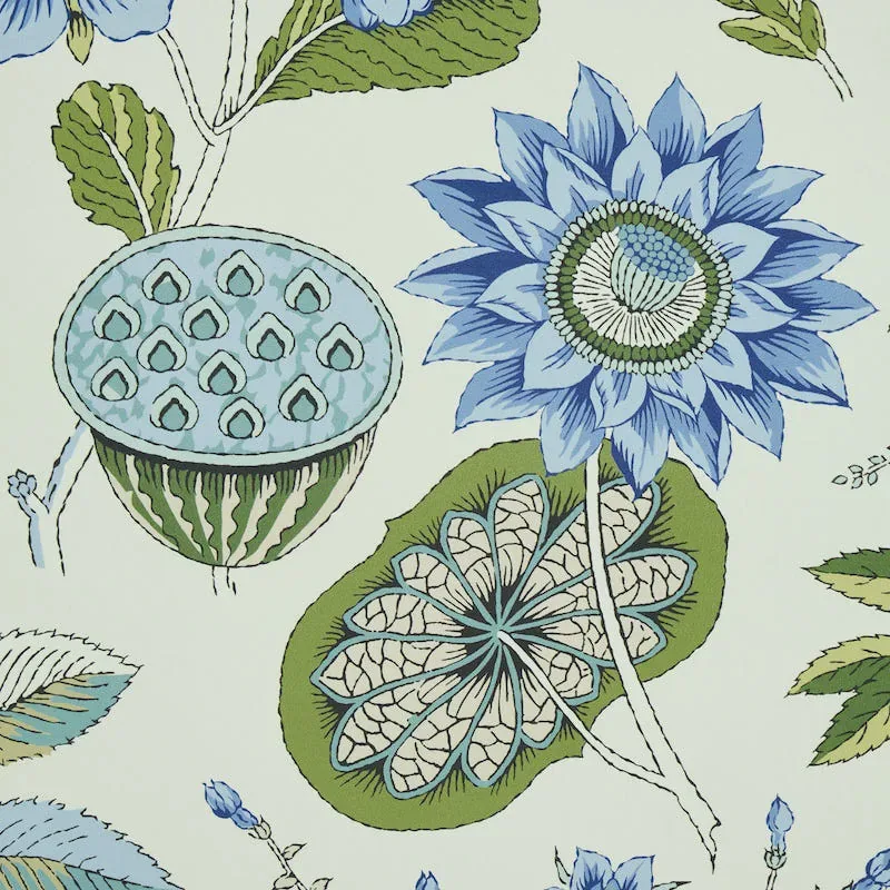 ROCA REDONDA - BLUE & IVORY Schumacher Wallpaper | Wallpaper ROCA REDONDA BLUE & IVORY Schumacher Wallpaper wallpaper - SKU 5011620