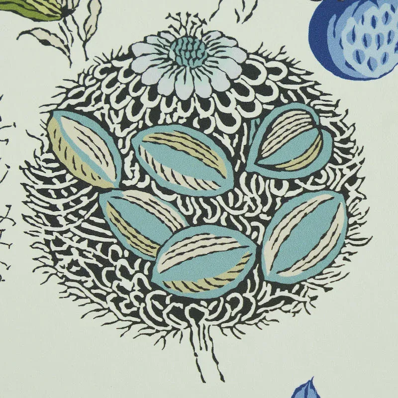 ROCA REDONDA - BLUE & IVORY Schumacher Wallpaper | Wallpaper ROCA REDONDA BLUE & IVORY Schumacher Wallpaper wallpaper - SKU 5011620