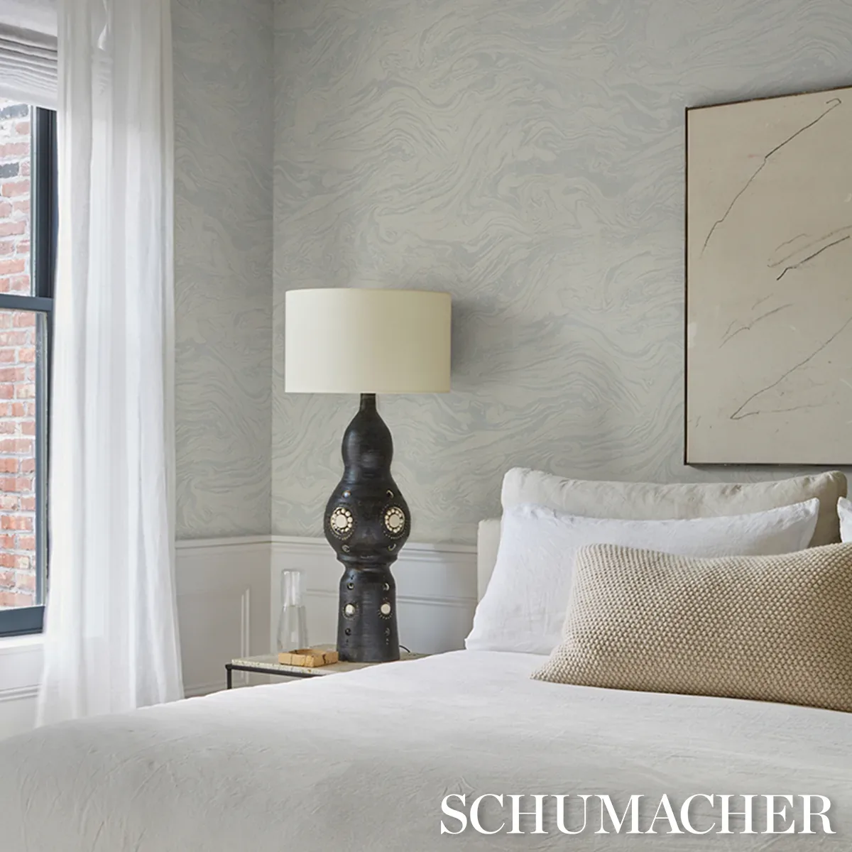 ROMEO SISAL SKY Schumacher Wallpaper wallpaper - SKU 5017180