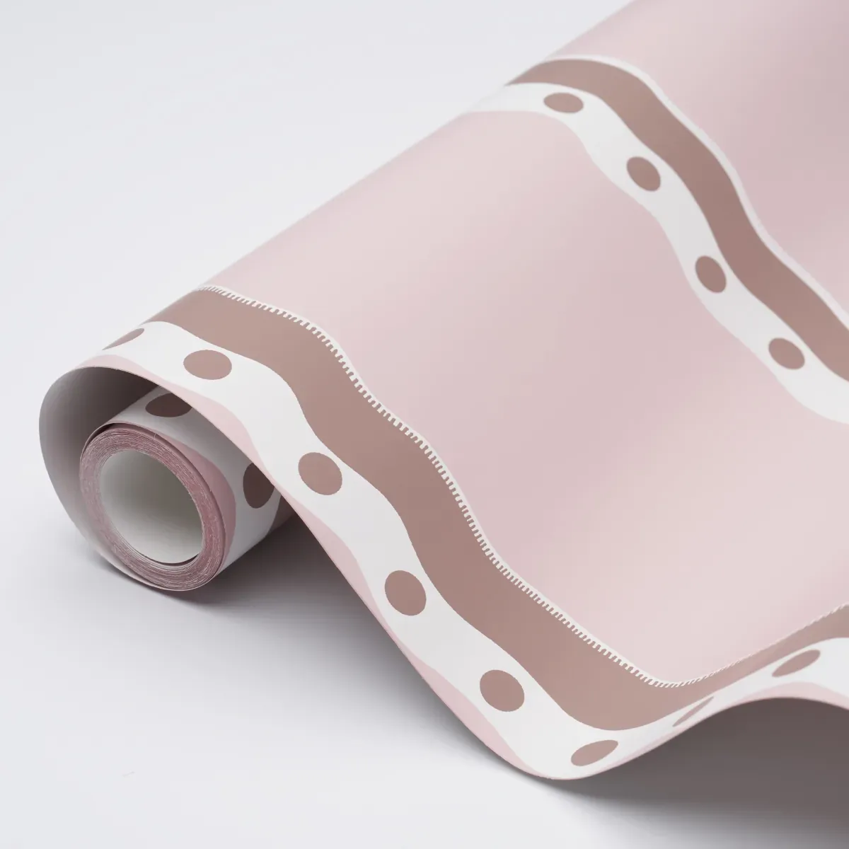 ROUSSEAU STRIPE COCOA & BLUSH Schumacher Wallpaper wallpaper - SKU 5015741