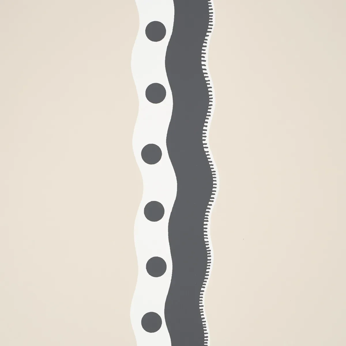 ROUSSEAU STRIPE NOIR & CREAM Schumacher Wallpaper wallpaper - SKU 5015742
