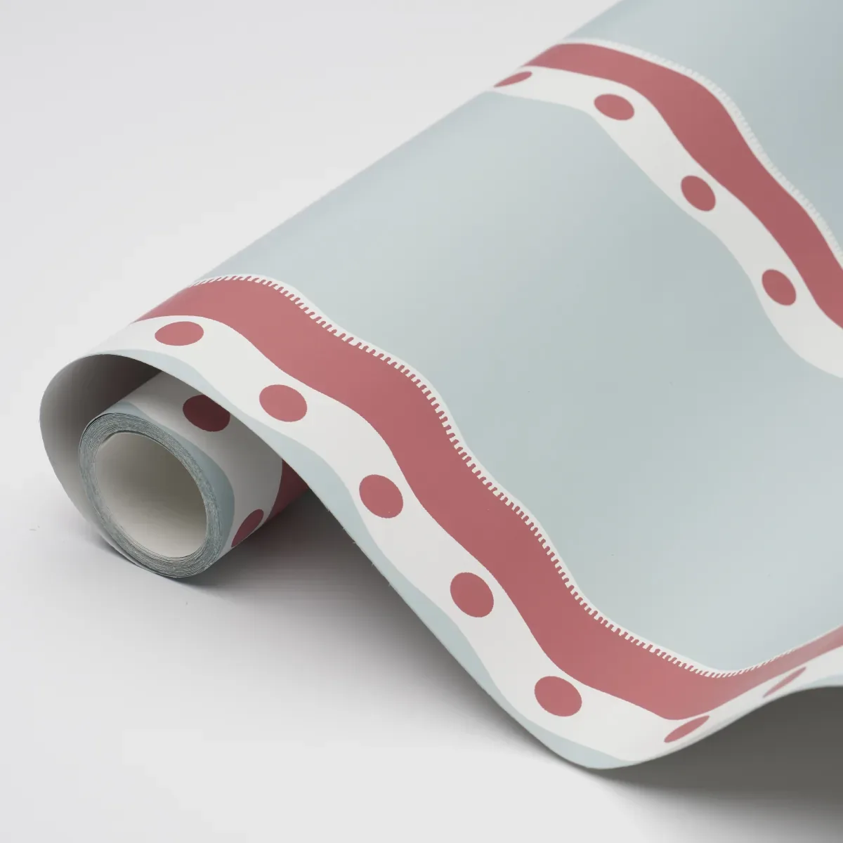 ROUSSEAU STRIPE ROUGE & SKY Schumacher Wallpaper wallpaper - SKU 5015740