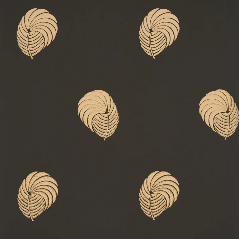 Schumacher ROYAL PLUME wallpaper, color CARBON, SKU 5017050
