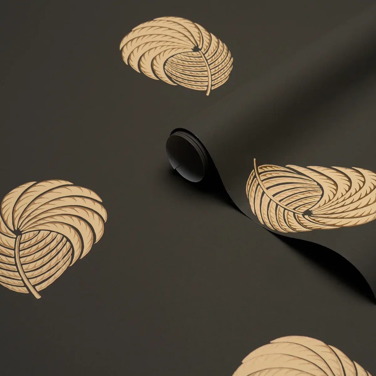 ROYAL PLUME - CARBON Schumacher Wallpaper | Wallpaper Twins ROYAL PLUME CARBON Schumacher Wallpaper wallpaper - SKU 5017050