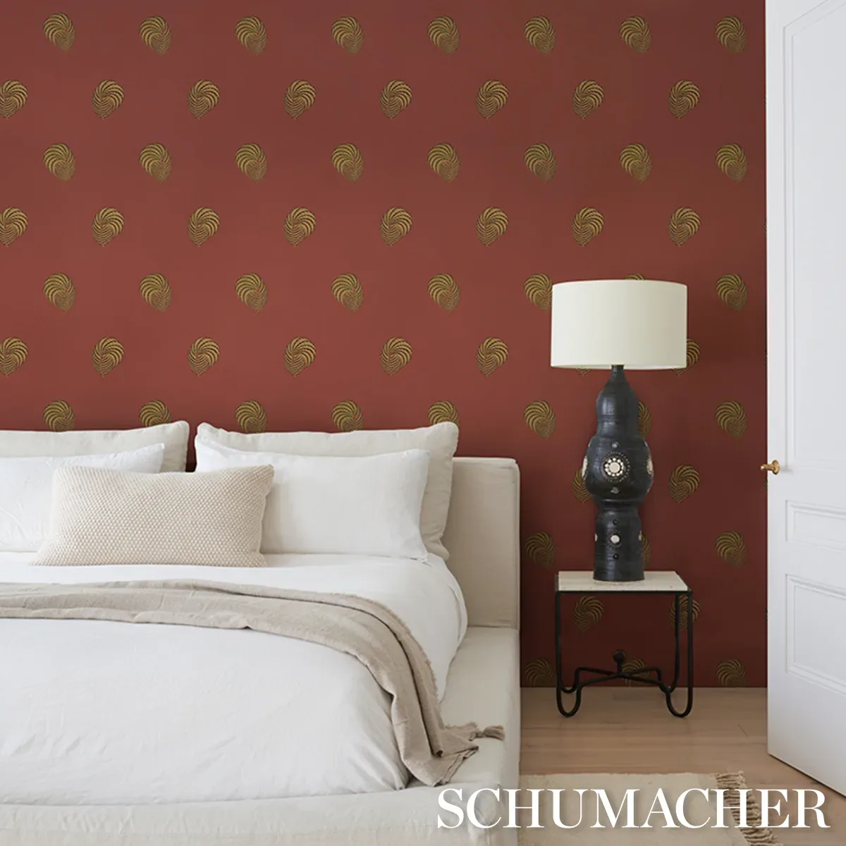 ROYAL PLUME - RUSSET Schumacher Wallpaper | Wallpaper Twins ROYAL PLUME RUSSET Schumacher Wallpaper wallpaper - SKU 5017051