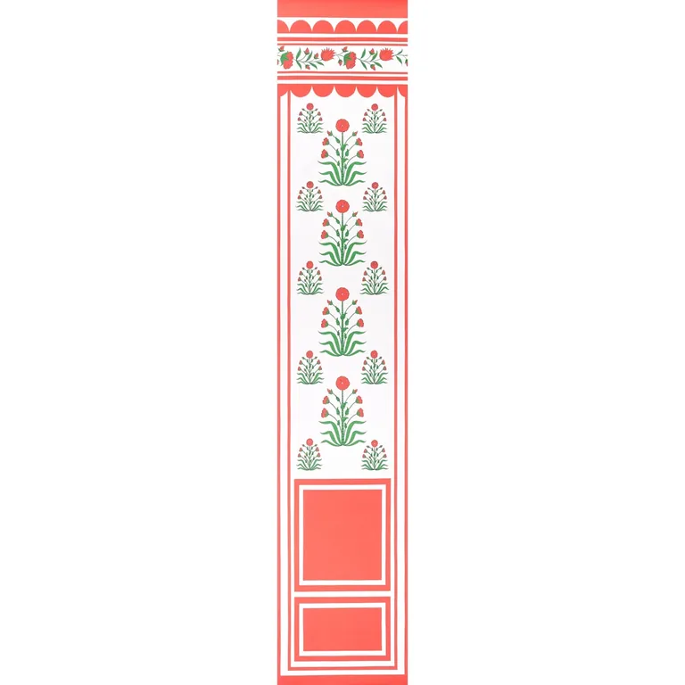 Schumacher ROYAL POPPY PANEL B wallpaper, color RED, SKU 5014440