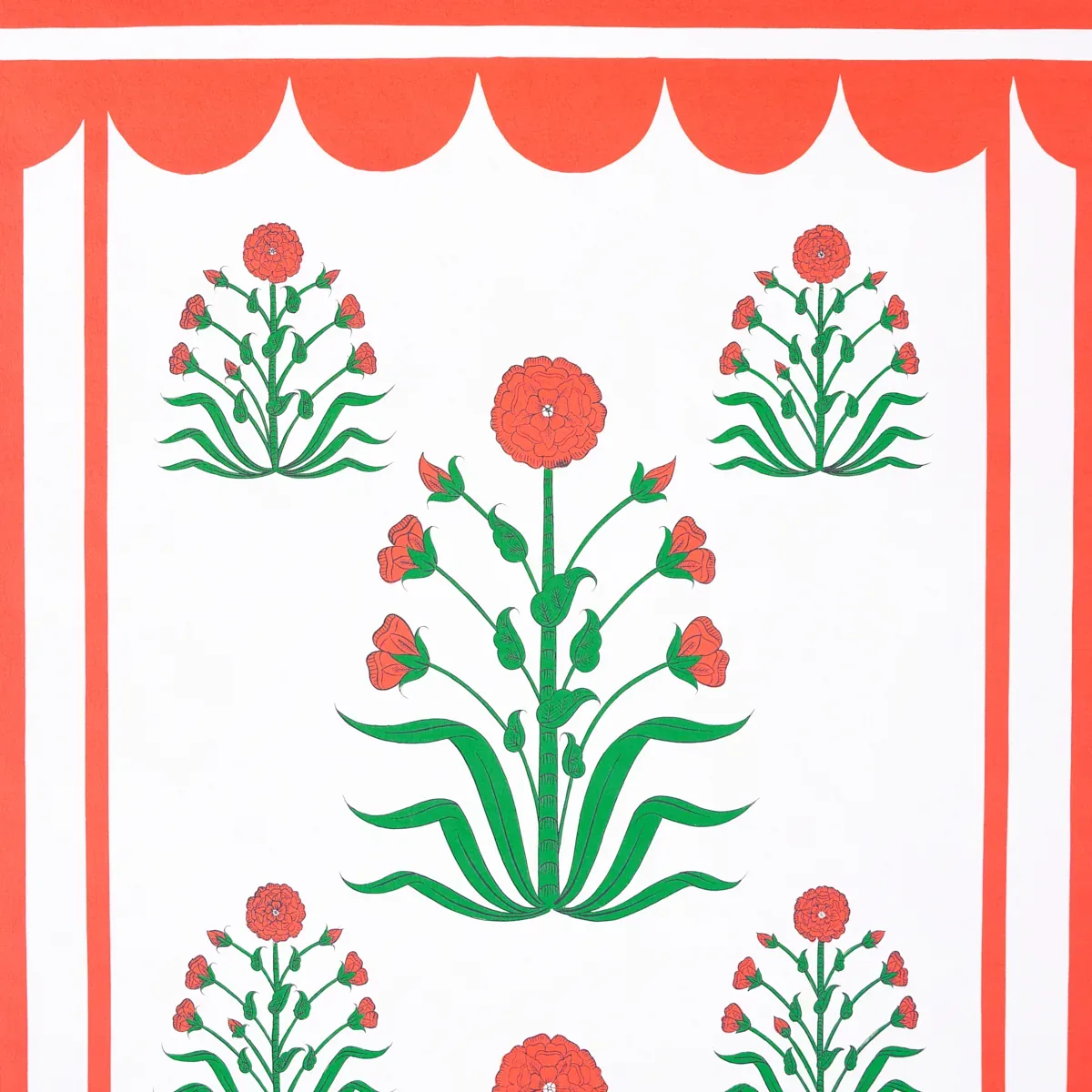 ROYAL POPPY PANEL B RED Schumacher Wallpaper wallpaper - SKU 5014440