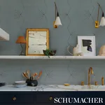 Schumacher ROYÈRE STRIPE SISAL - SEAGLASS Wallpaper | Buy Online SKU 5016722