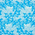 RUAN DRAGON DAMASK BLUE Schumacher Wallpaper wallpaper - SKU 5010881