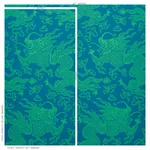 RUAN DRAGON DAMASK PEACOCK Schumacher Wallpaper wallpaper - SKU 5010882