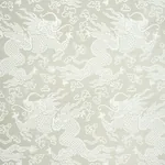 RUAN DRAGON DAMASK WARM SILVER Schumacher Wallpaper wallpaper - SKU 5010880