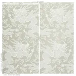 RUAN DRAGON DAMASK WARM SILVER Schumacher Wallpaper wallpaper - SKU 5010880