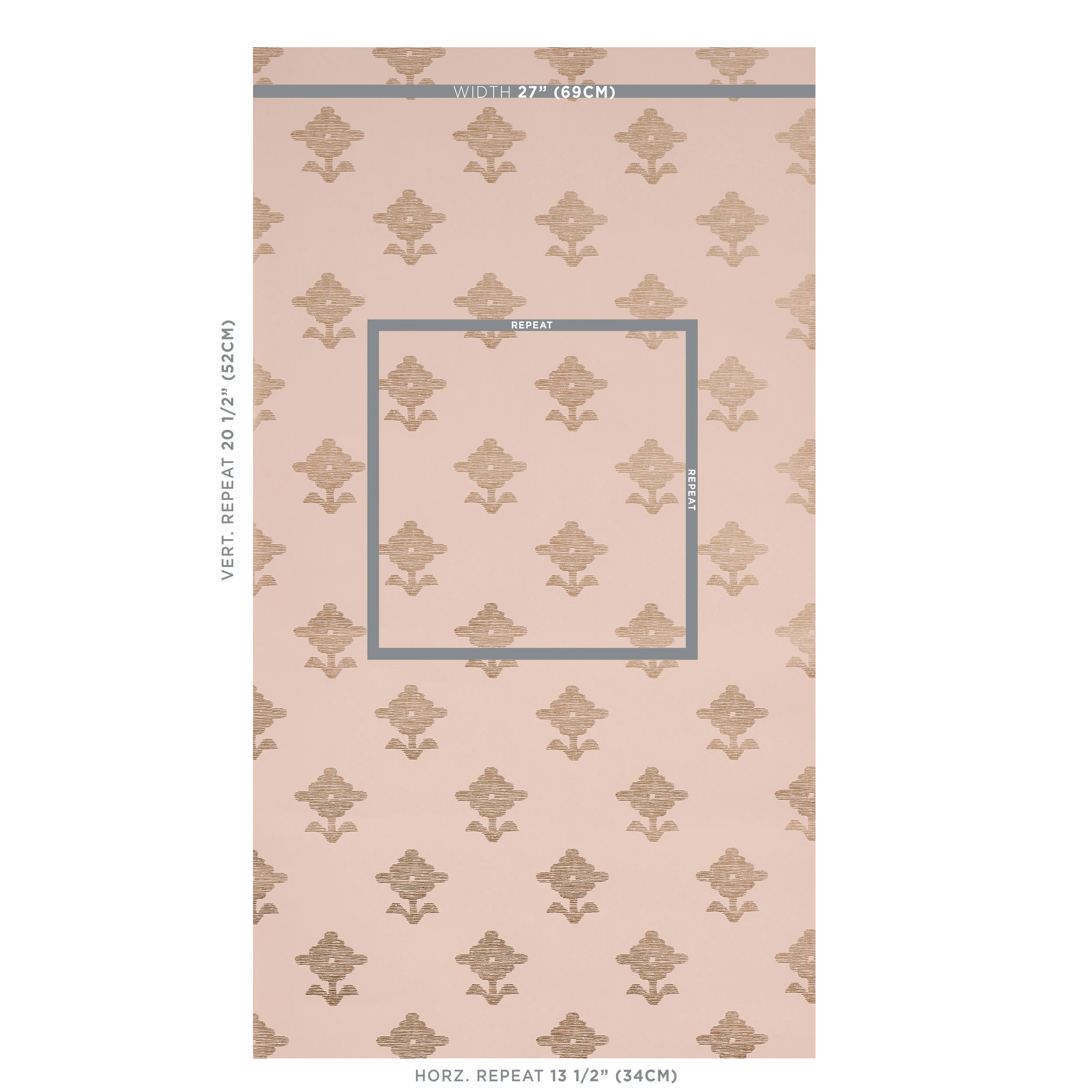RUBIA BLUSH Schumacher Wallpaper wallpaper - SKU 5012222