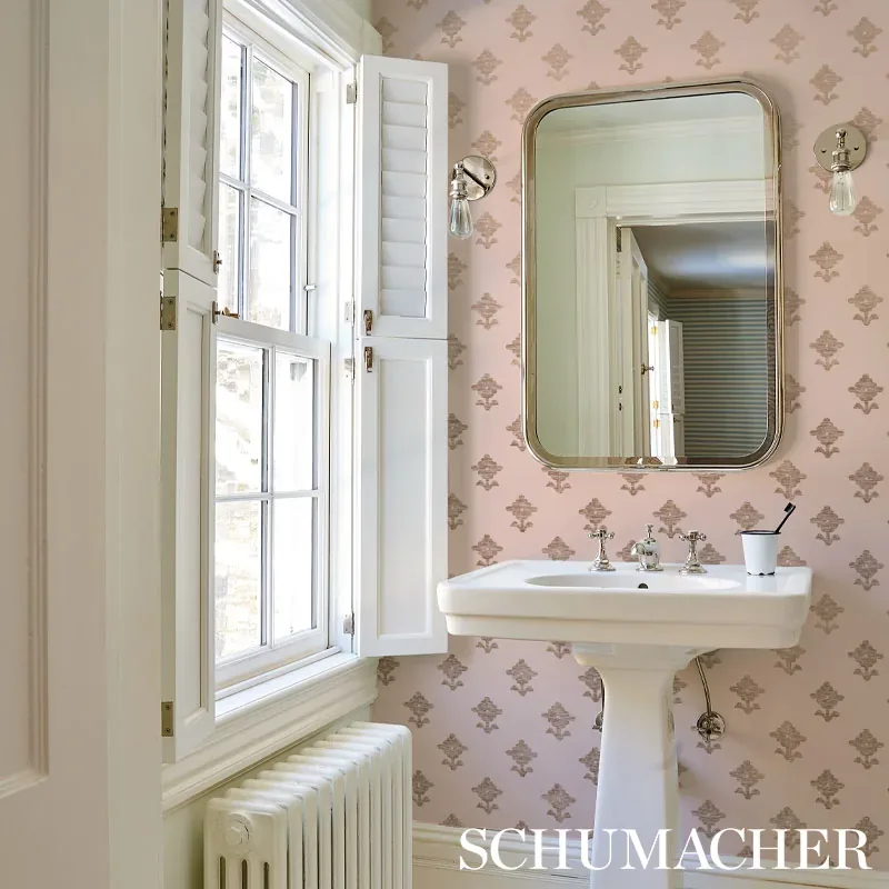 RUBIA BLUSH Schumacher Wallpaper wallpaper - SKU 5012222