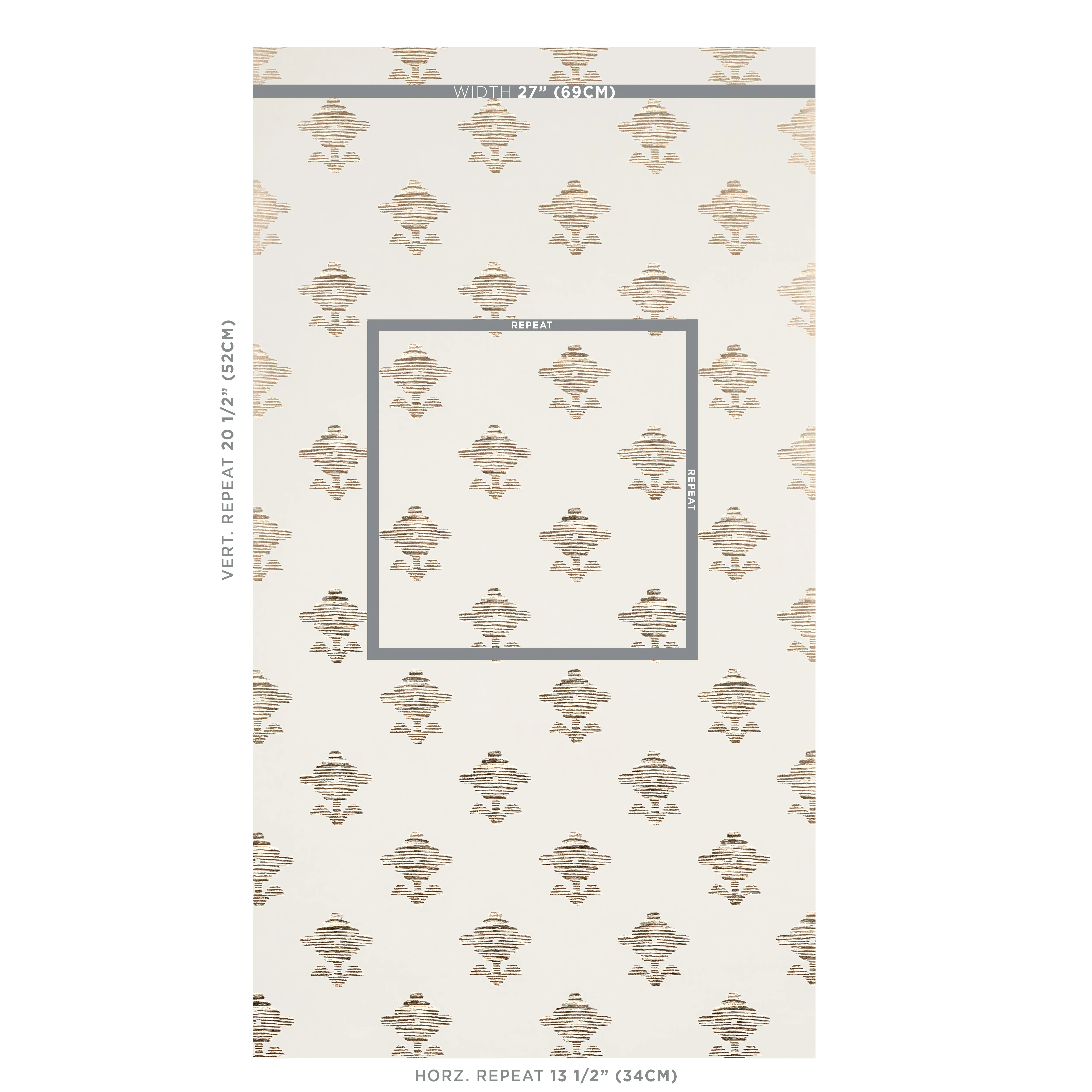 RUBIA IVORY Schumacher Wallpaper wallpaper - SKU 5012221