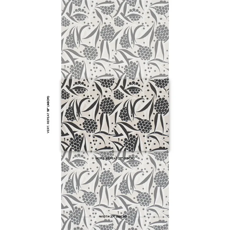 Schumacher RUBUS wallpaper, color STONE, SKU 5013333
