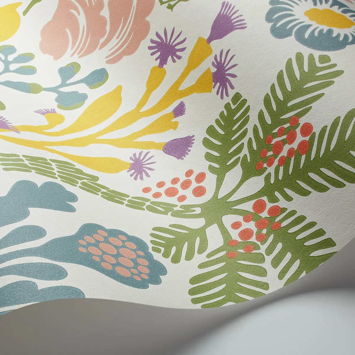 RÄVDUNGE IVORY MULTI Schumacher Wallpaper wallpaper - SKU 1473