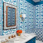 SAMOVAR - POMEGRANATE Schumacher Wallpaper | Wallpaper Twins SAMOVAR POMEGRANATE Schumacher Wallpaper wallpaper - SKU 5006682
