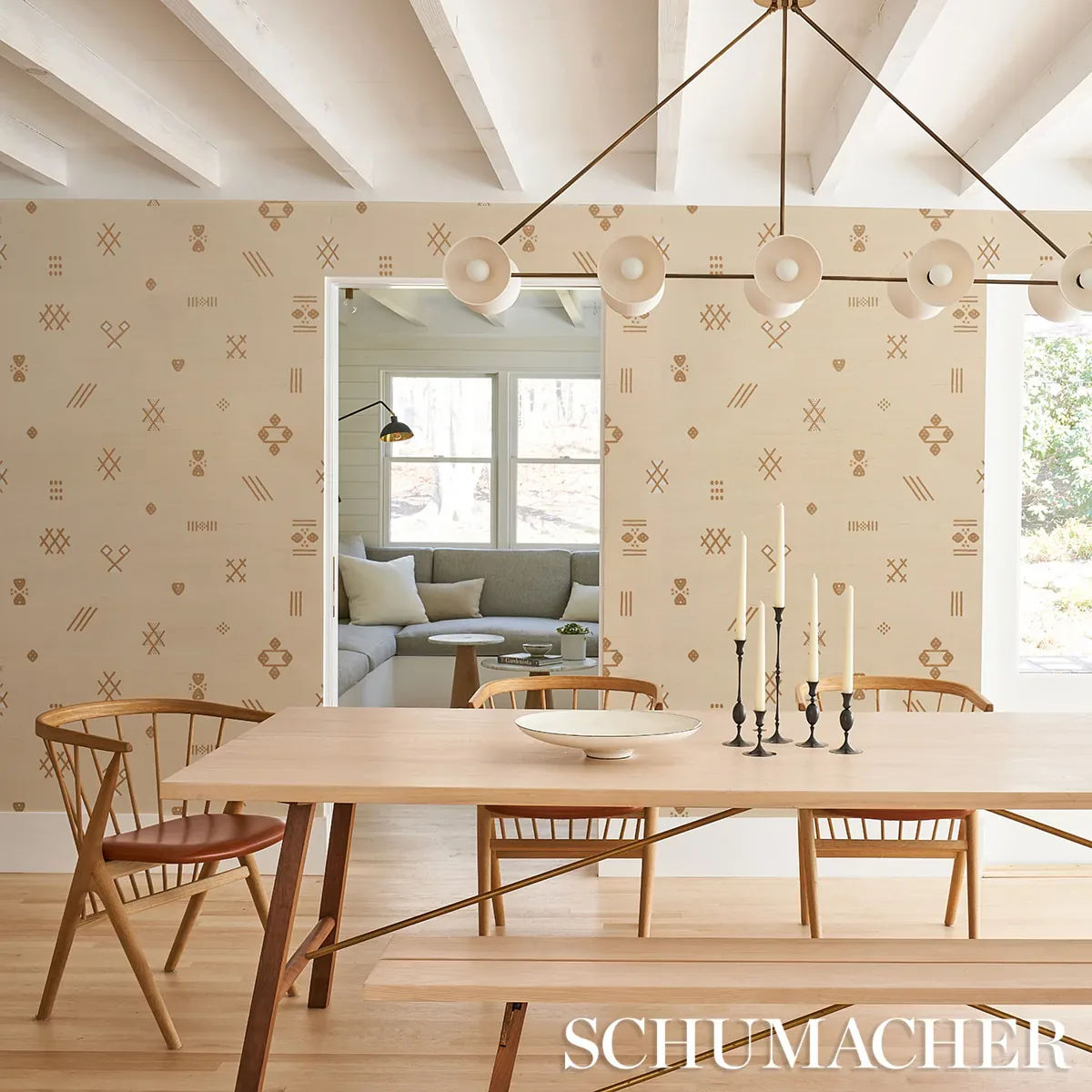 SAMSUN SISAL NATURAL Schumacher Wallpaper wallpaper - SKU 5014540
