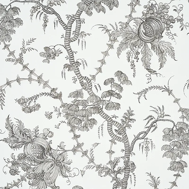 SAN CRISTOBAL TOILE BLACK Schumacher Wallpaper wallpaper - SKU 5010622